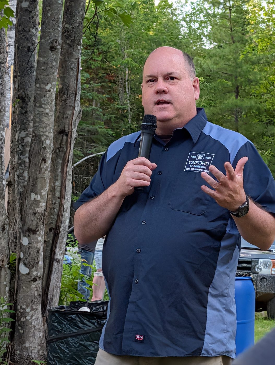 David Short speaking at the Bean Pot Rally