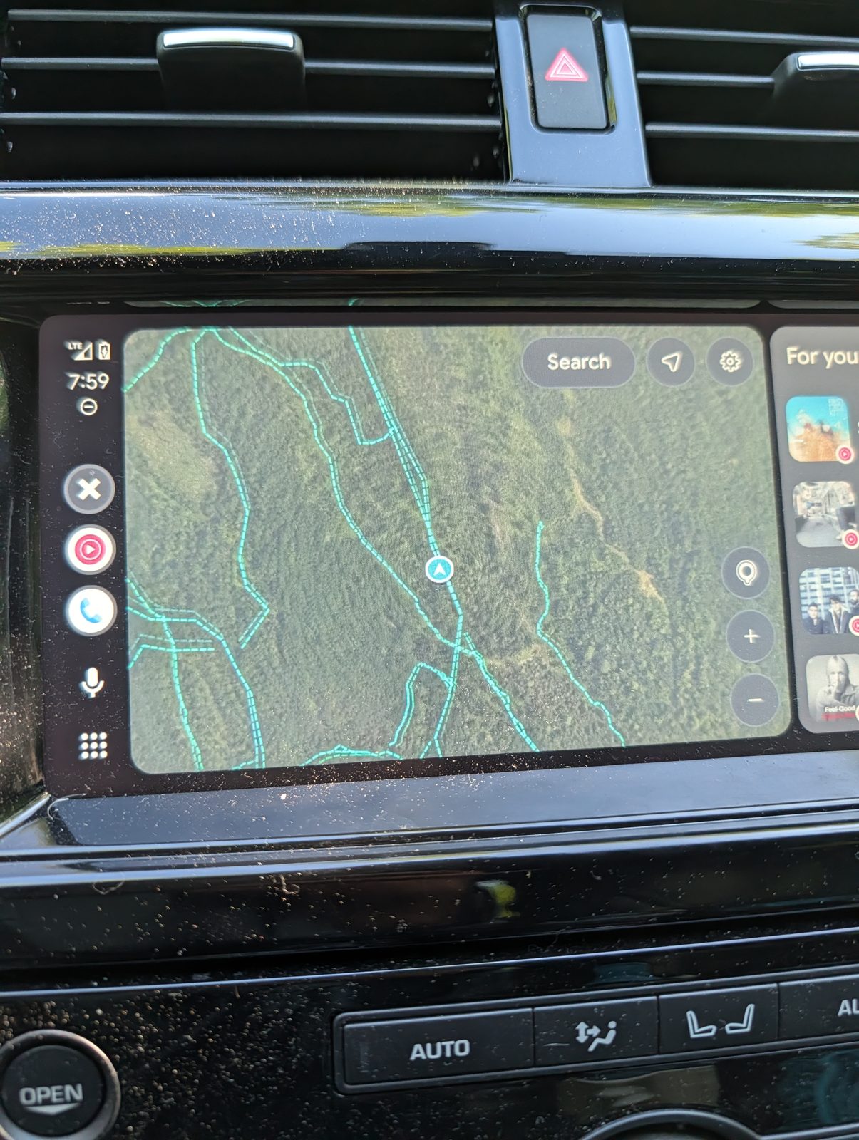 Following the trail map from the cab