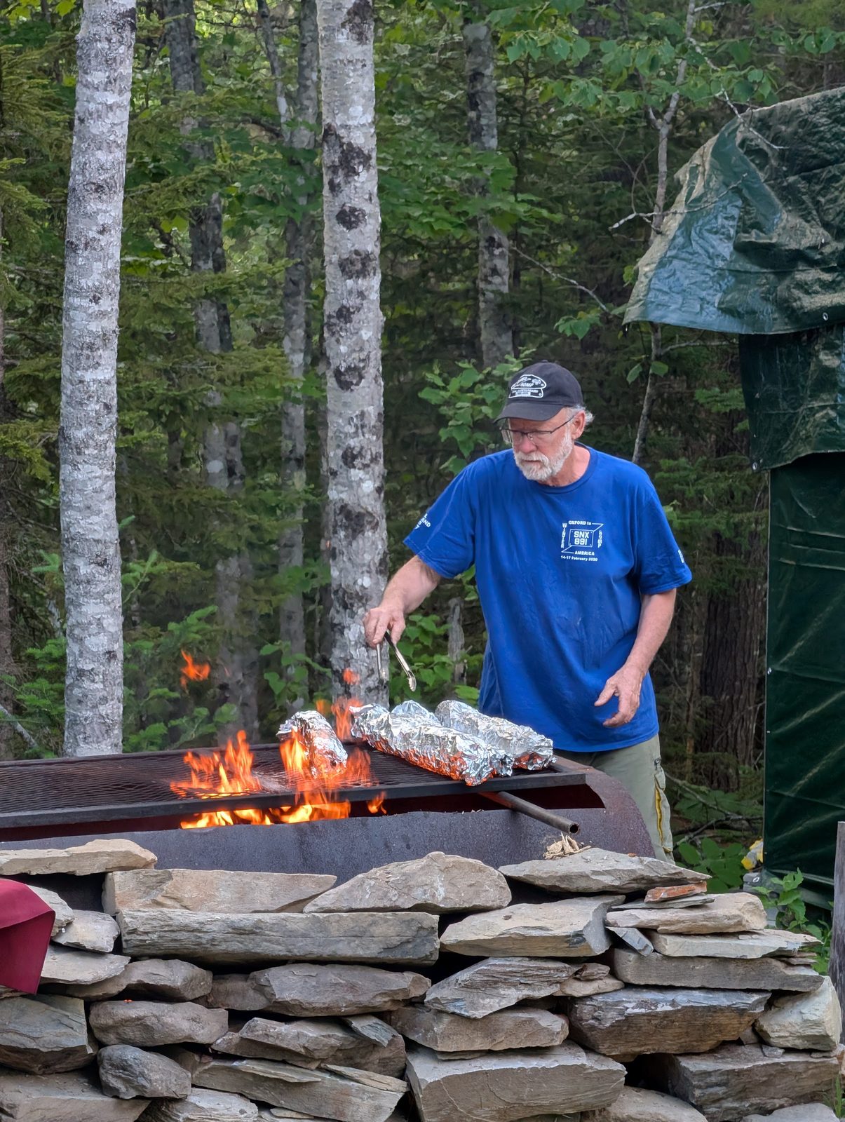 Foil dinners over the fire pit